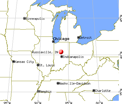 Russiaville, Indiana map
