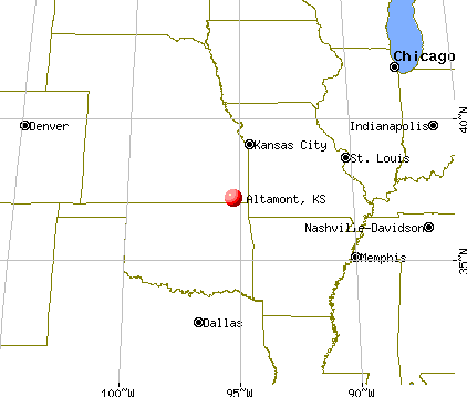 Altamont, Kansas map
