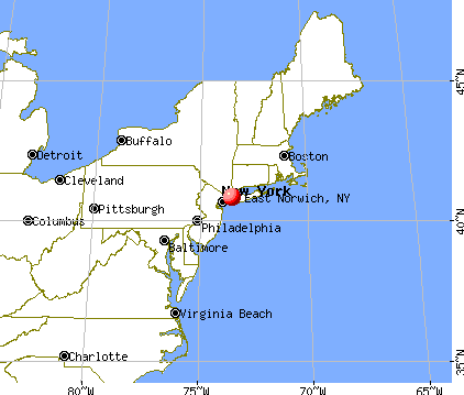 East Norwich, New York map