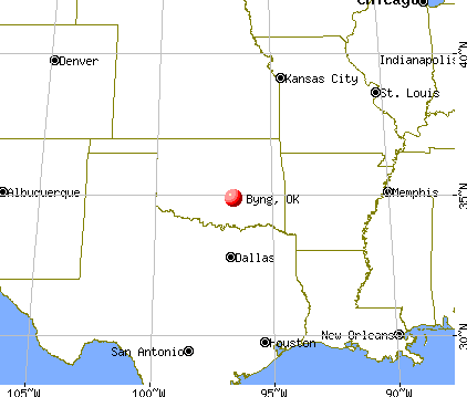 Byng, Oklahoma map