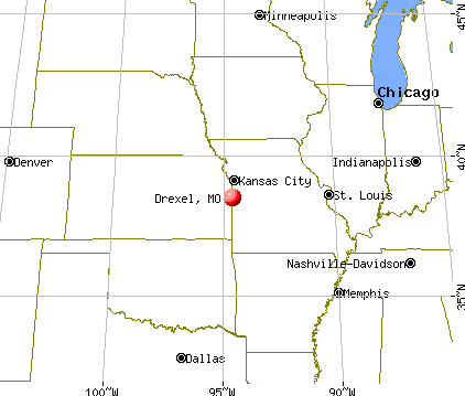 Drexel, Missouri map