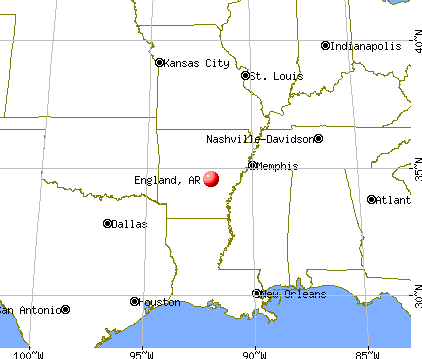 England, Arkansas map