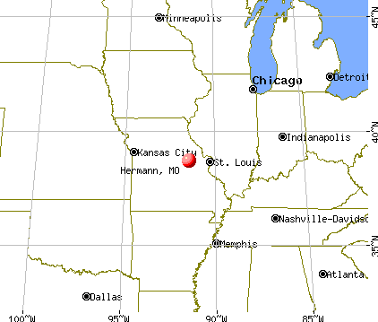 Hermann, Missouri map