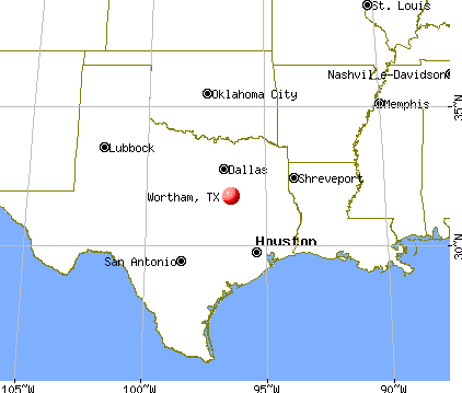 Wortham, Texas map