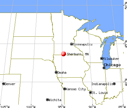 Sherburn, Minnesota map