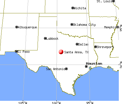 Santa Anna, Texas map