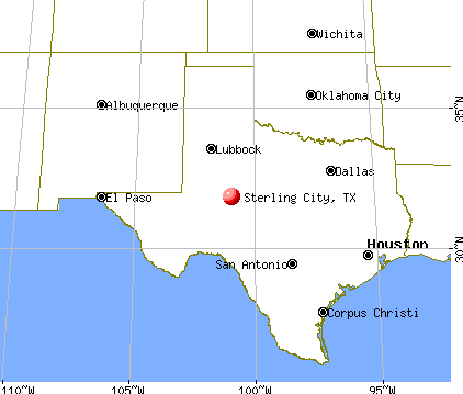 Sterling City, Texas map