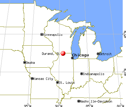 Durand, Illinois map