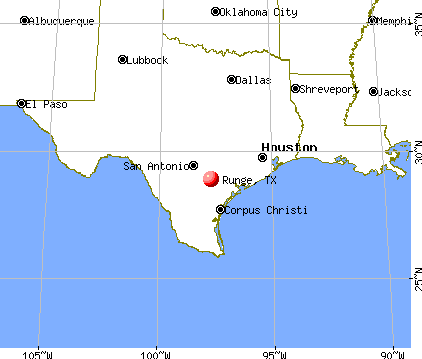 Runge, Texas map