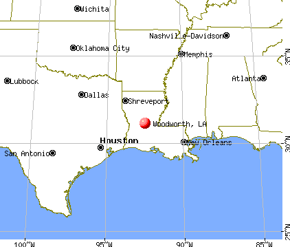 Woodworth, Louisiana map