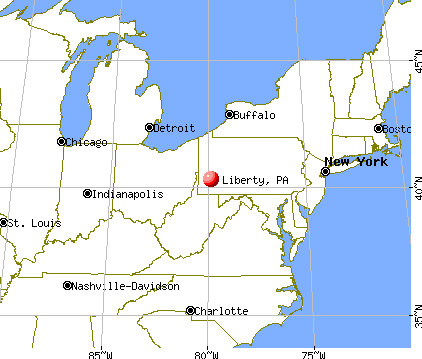 Liberty, Pennsylvania map