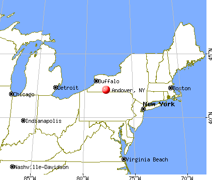 Andover, New York map