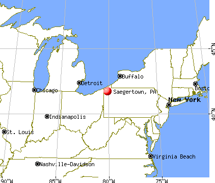 Saegertown, Pennsylvania map