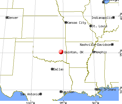 Quinton, Oklahoma map