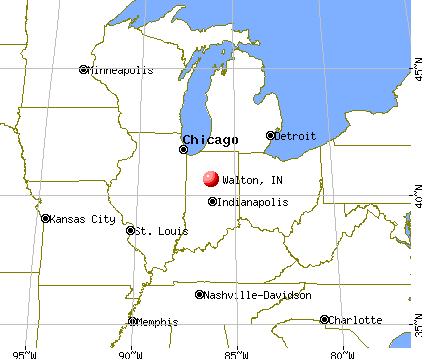 Walton, Indiana map