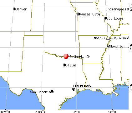 Colbert, Oklahoma map