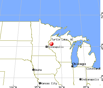 Turtle Lake, Wisconsin map