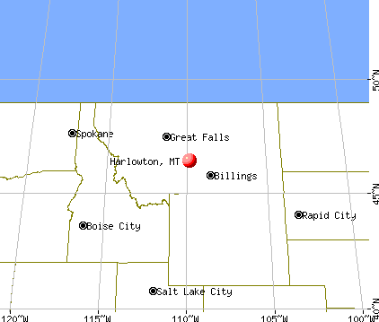 Harlowton, Montana map