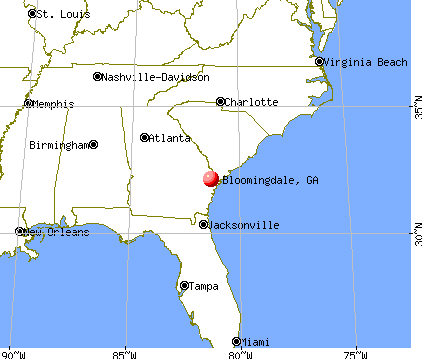 Bloomingdale, Georgia map