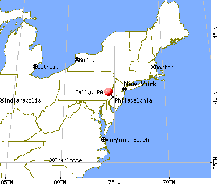 Bally, Pennsylvania map