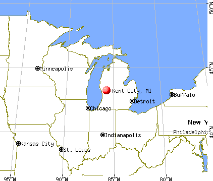 Kent City, Michigan map