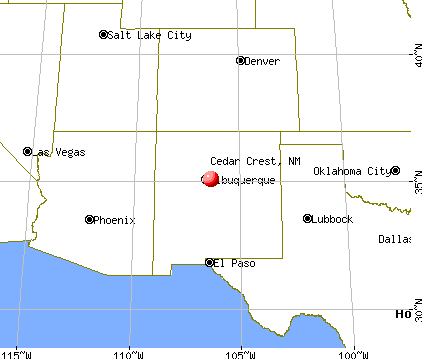 Cedar Crest, New Mexico map