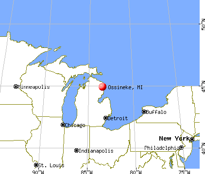 Ossineke, Michigan map