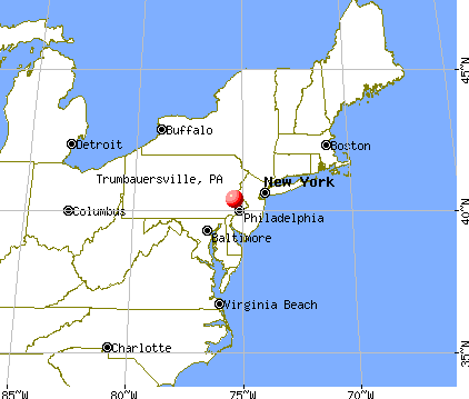 Trumbauersville, Pennsylvania map