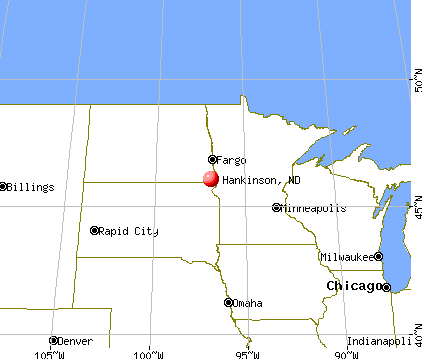 Hankinson, North Dakota map