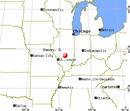 Ramsey, Illinois map