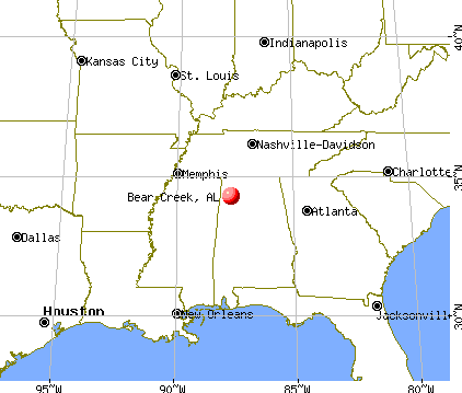 Bear Creek, Alabama map