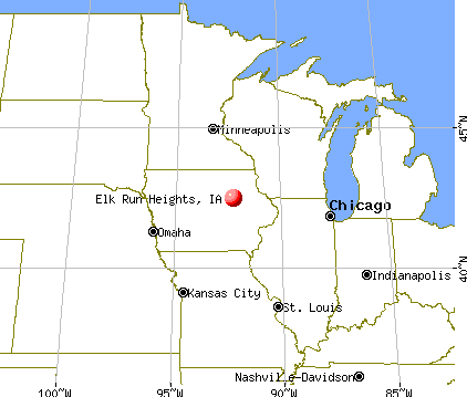 Elk Run Heights, Iowa map