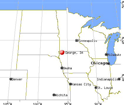 George, Iowa map