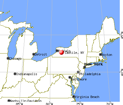Castile, New York map