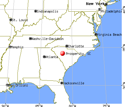 Prosperity, South Carolina map