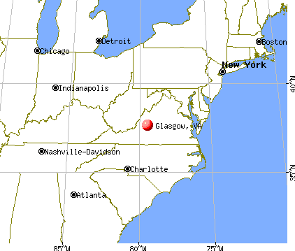 Glasgow, Virginia map
