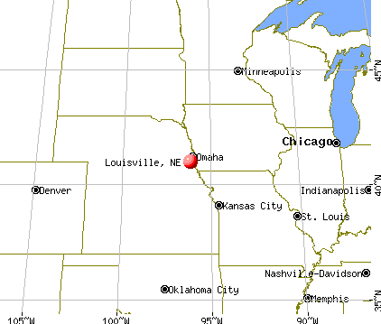 Louisville, Nebraska map
