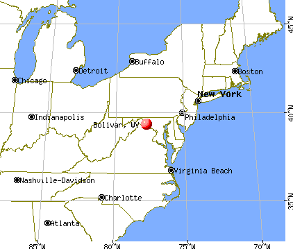 Bolivar, West Virginia map
