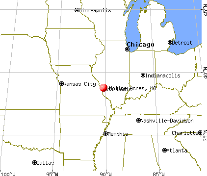 Moline Acres, Missouri map