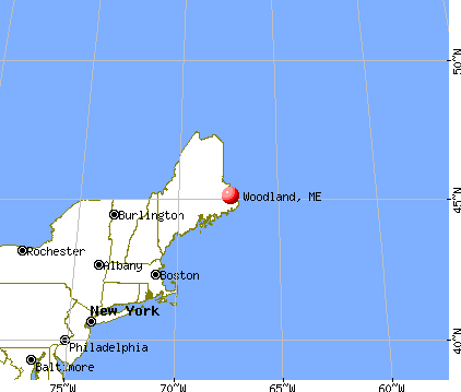 Woodland, Maine map