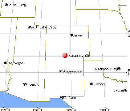 Manassa, Colorado map