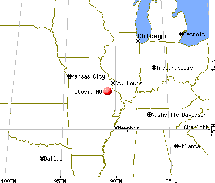 Potosi, Missouri map