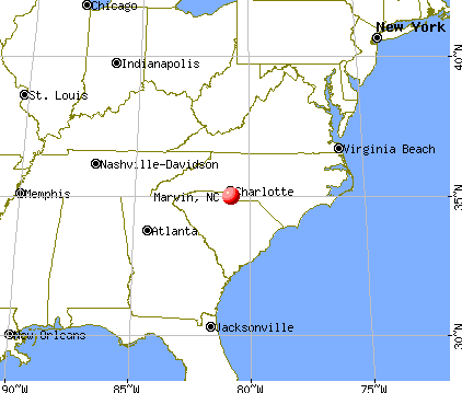 Marvin, North Carolina map