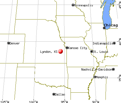 Lyndon, Kansas map