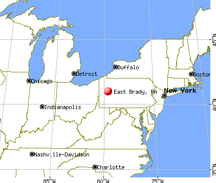 East Brady, Pennsylvania map