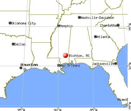 Richton, Mississippi map