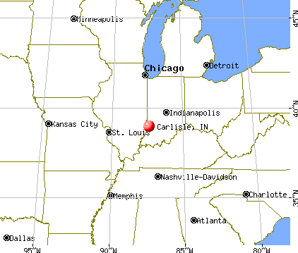 Carlisle, Indiana map