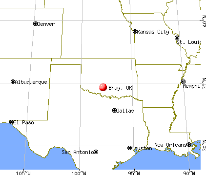 Bray, Oklahoma map