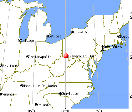 Nemacolin, Pennsylvania map