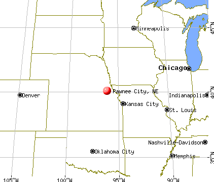 map of nebraska cities. Pawnee City, Nebraska map